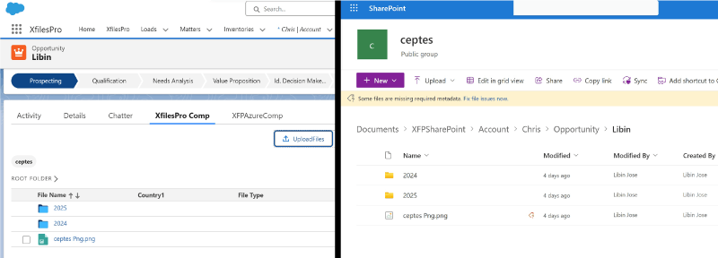 Keep your documents in sync across both platforms(Salesforce And Ext File Storage)